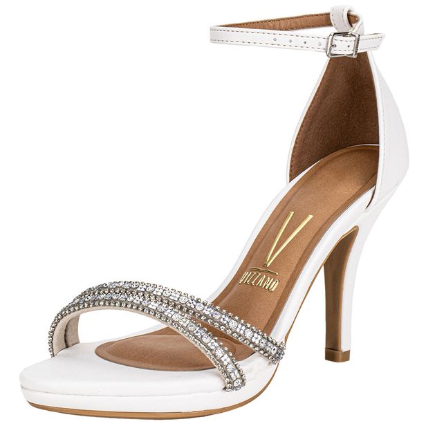 Sandália Feminina Salto Fino Vizzano 62101044 BRANCO 34