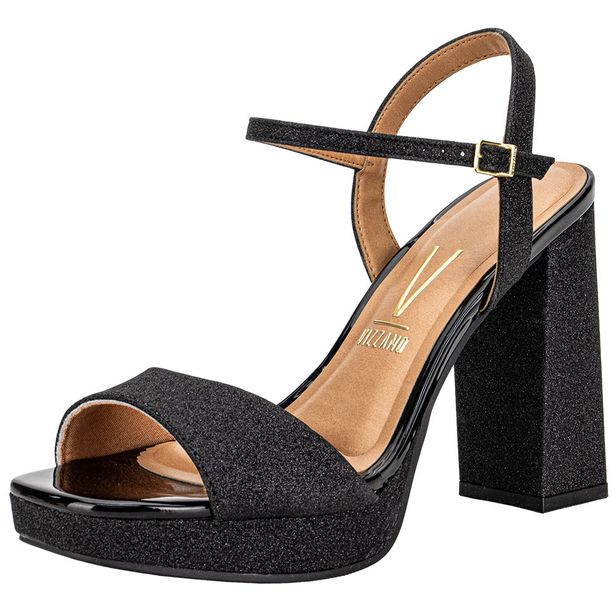 Sandália Feminina Meia Pata Vizzano 6551100 PRETO 34