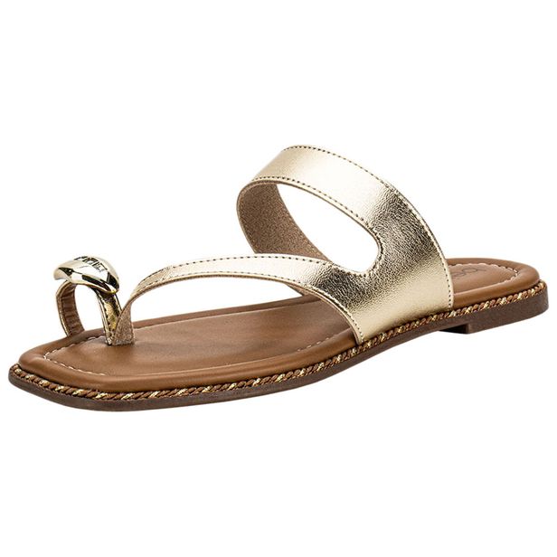 Tamanco Feminino Flat Beira Rio 8506209 OURO 35