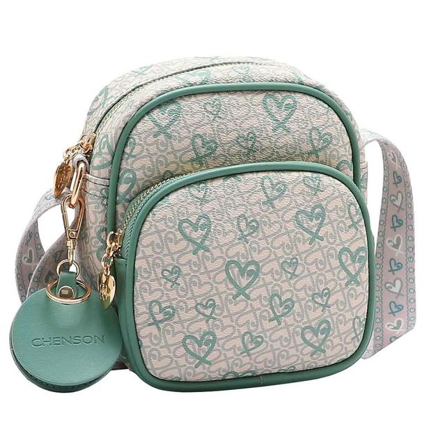 Bolsa Feminina Transversal Chenson CG84965 BEGE/VERDE