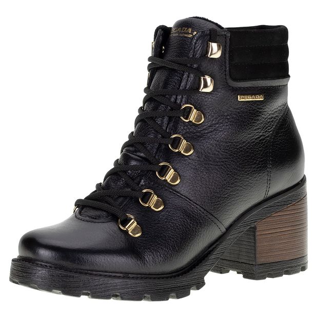 Bota Feminina Coturno Pegada 281321 PRETO 34