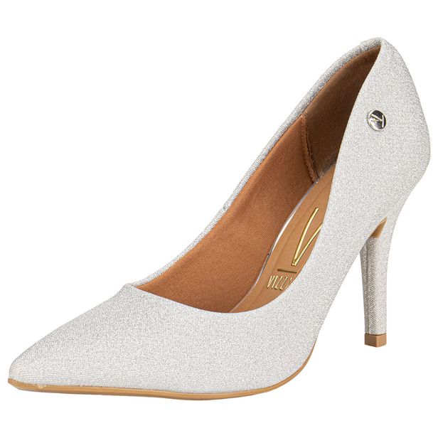 Scarpin Feminino Salto Alto Vizzano - 11841101 PRATA 02 34