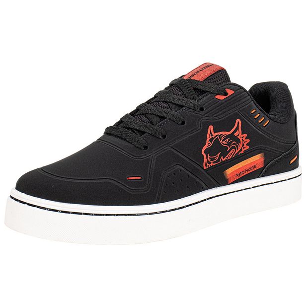 Tênis Masculino Clear W. Red Nose RNVM702 PRETO/VERMELHO 39