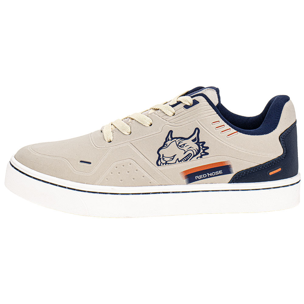 Tênis Masculino Clear W. Red Nose RNVM702 BEGE | Clovis Calçados