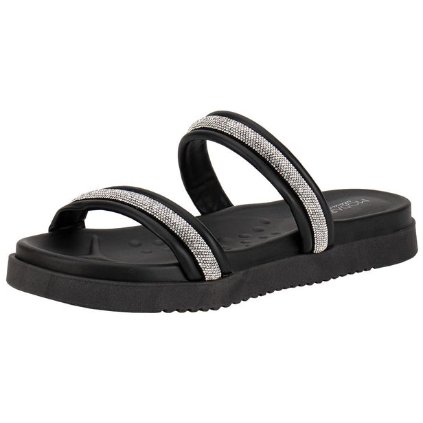 Tamanco Feminino Flat Modare 7204104 PRETO/PRATA 34