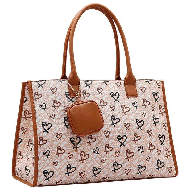 Bolsa Feminina Chenson CG84988 MARFIM/CARAMELO