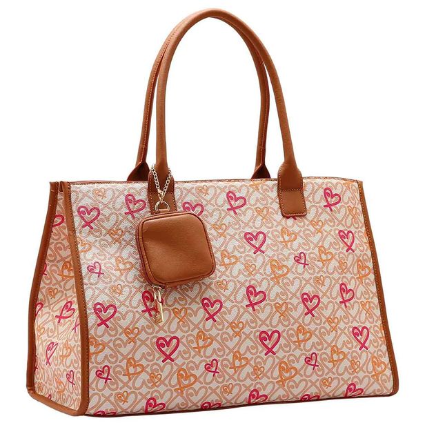 Bolsa Feminina Chenson CG84988 BEGE/LARANJA