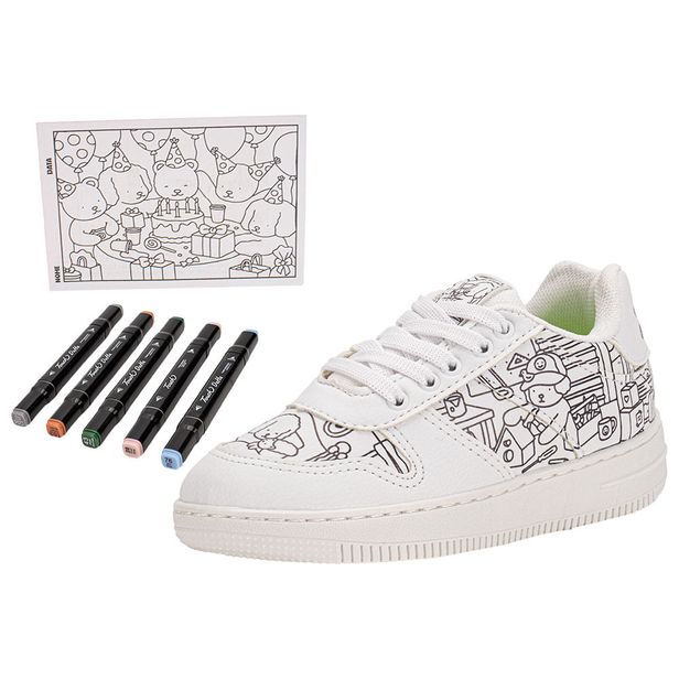 Kit Tênis Infantil Goods e Caneta Touch Minipé MP2549S BRANCO 26