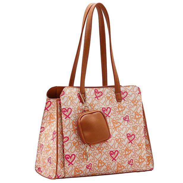 Bolsa Feminina Chenson CG84989 BEGE/LARANJA
