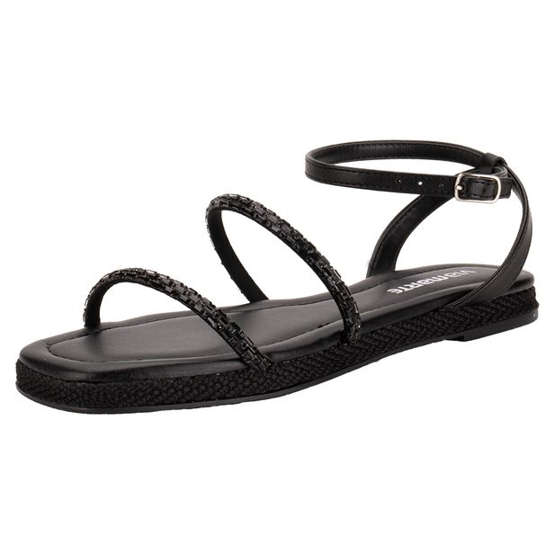 Sandália Feminina Flat Via Marte 110007 PRETO 34