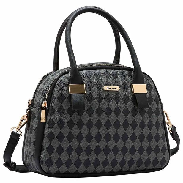 Bolsa Feminina Chenson CG84853 PRETO/CINZA