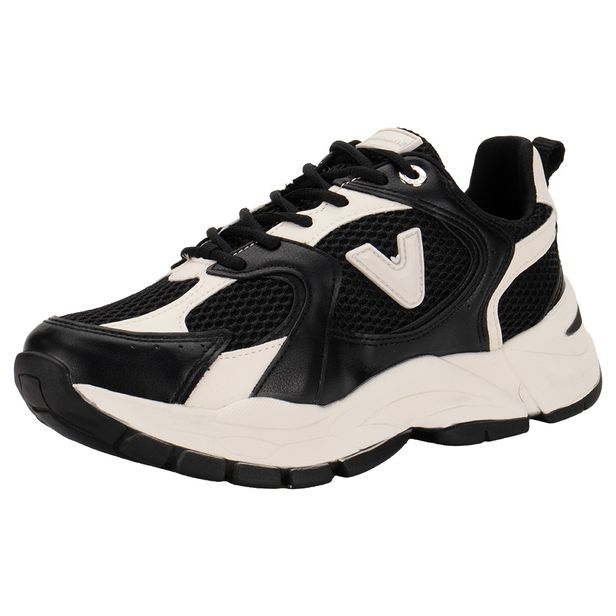 Tênis Feminino Chunky Via Marte 140010 PRETO/BEGE 35