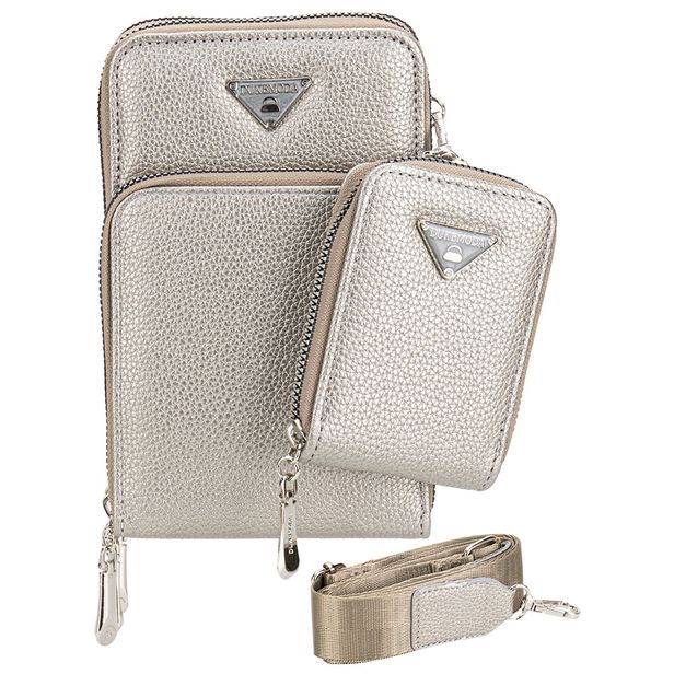 Bolsa Feminina Transversal H.E H2010 PRATA