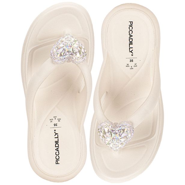 Chinelo Feminino Marshmallow Piccadilly 248003 BRANCO/OFF 34