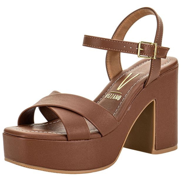 Sandália Feminina Meia Pata Vizzano 6541102 CHOCOLATE 36