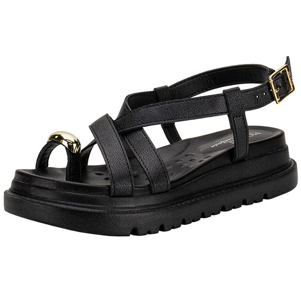 Sandália Feminina Flat Modare 7200107 PRETO 34