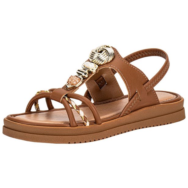 Sandália Feminina Flat Mississipi J0221 CARAMELO 34
