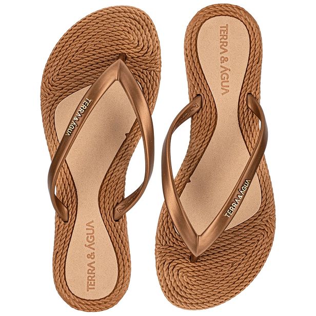 Chinelo Feminino Terra & Água 260902CX BRONZE 34