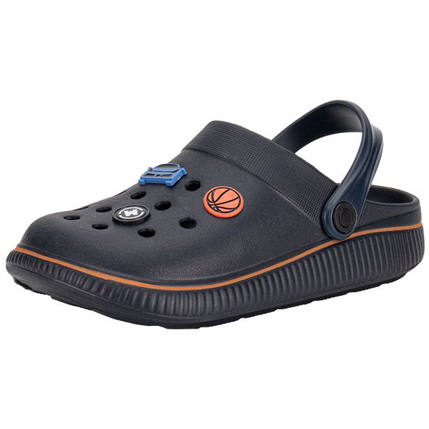 Clogs Infantil Masculino Molekinho 2874202 MARINHO/LARANJA 27/28