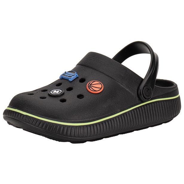 Clogs Infantil Masculino Molekinho 2874202 PRETO/VERDE 27/28