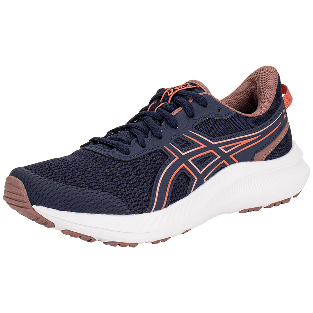 Tênis Feminino Jolt 5 Asics 1012B757 AZUL/ROSA | Clovis Calçados