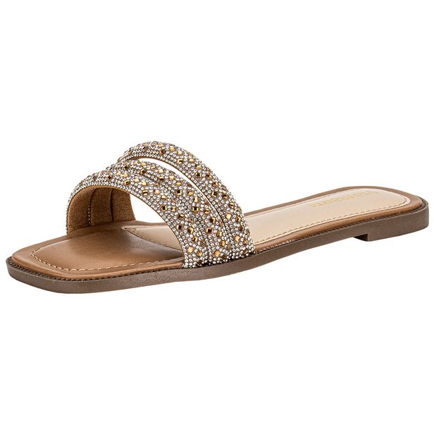 Tamanco Feminino Flat Via Marte 291006 BEGE 34