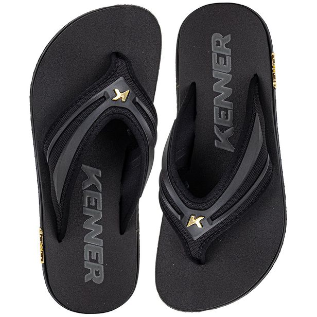 Chinelo Masculino Kivah New Force Kenner DTI PRETO 38