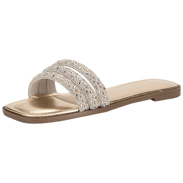 Tamanco Feminino Flat Via Marte 291006 OURO 35