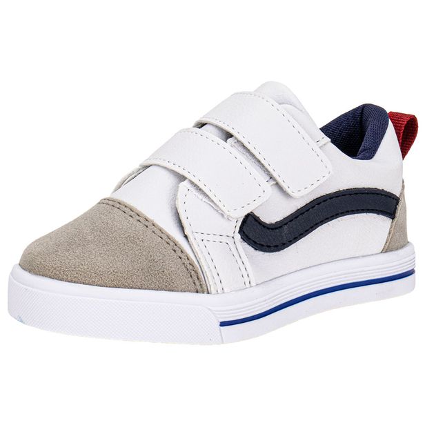 Tênis Infantil Masculino La Via Kids 120208 BRANCO/AZUL 21