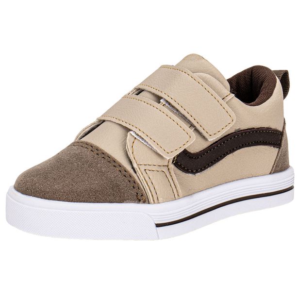 Tênis Infantil Masculino La Via Kids 120208 CAFÉ/BEGE 22