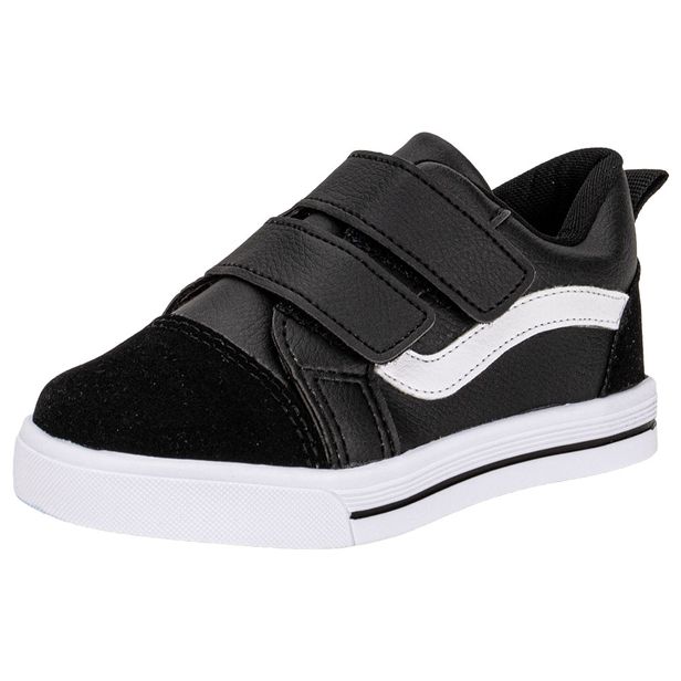 Tênis Infantil Masculino La Via Kids 120208 PRETO/BRANCO 21