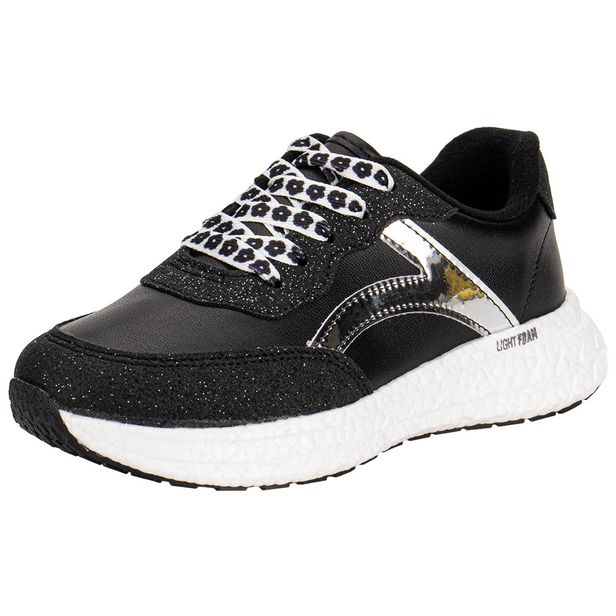 Tênis Infantil Feminino Molekinha 2580109 PRETO/BRANCO 26