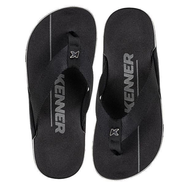 Chinelo Masculino NK6 Kenner EWU PRETO/BRANCO 38