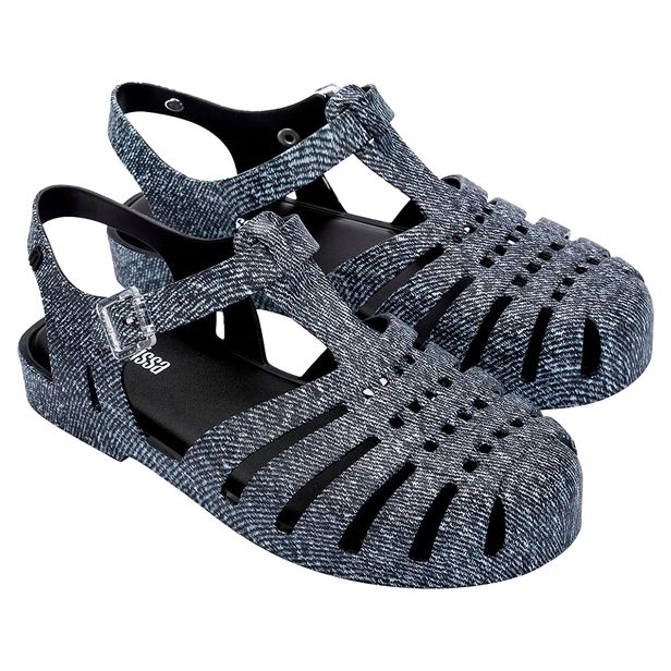 Melissa Possession Print Denim 36133 PRETO/CINZA 38