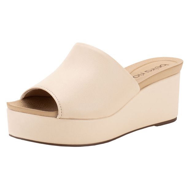 Tamanco Feminino Anabela Beira Rio 8407100 NATURAL 34