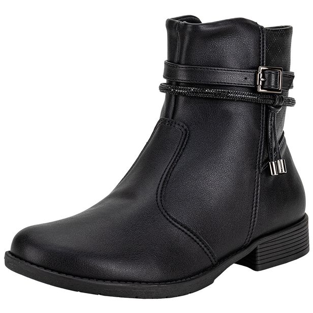 Bota Feminina Cano Baixo Piccadilly 653015 PRETO 34