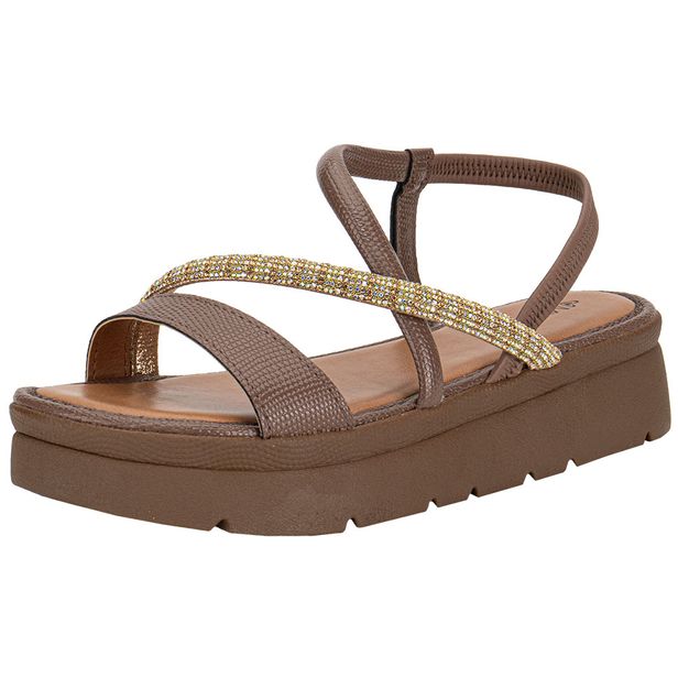 Sandália Feminina Flat Mississipi J0212 CHOCOLATE 34
