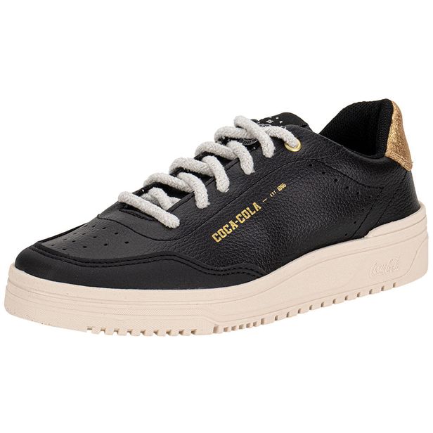 Tênis Feminino Charm Town Coca-Cola CC2497 PRETO/BEGE 34