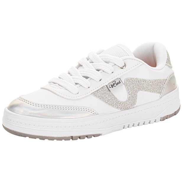 Tênis Infantil Feminino K360 Kidy 4481006 BRANCO/PRATA 28