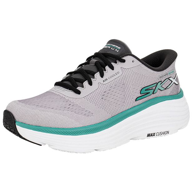 Tênis Masculino Max Cushioning Endeavour Skechers 220611 CINZA/VERDE 41