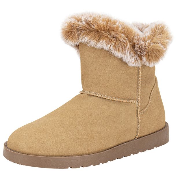 Bota Feminina Cano Baixo Mooncity 70811 BEGE 34