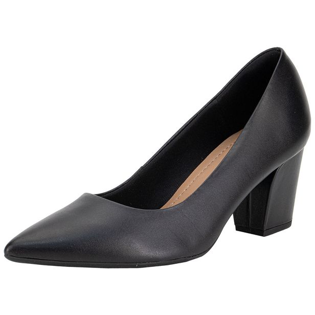 Sapato Feminino Salto Grosso Usaflex Z7614002 PRETO 33