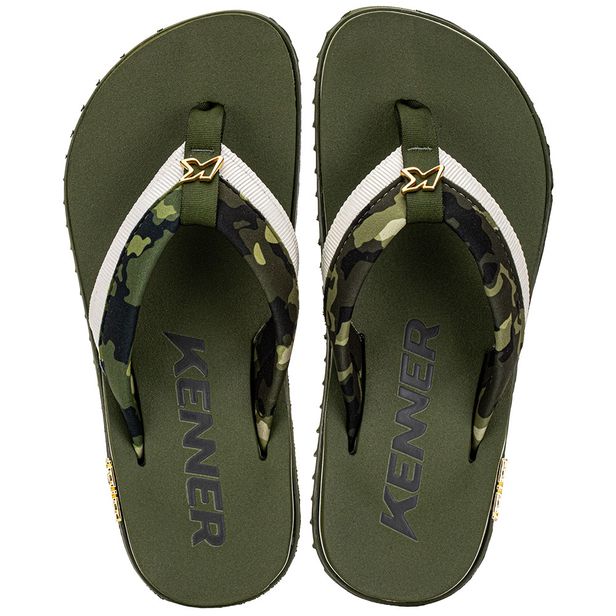 Chinelo Masculino Kivah Colors Kenner EDS OLIVA 38