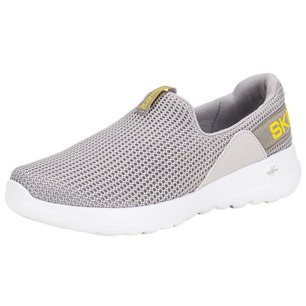 Tênis Feminino Go Walk Joy Skechers 896365 CINZA/AMARELO 34