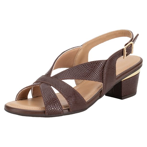 Sandália Feminina Salto Grosso Usaflex AN14003 PINHÃO 34