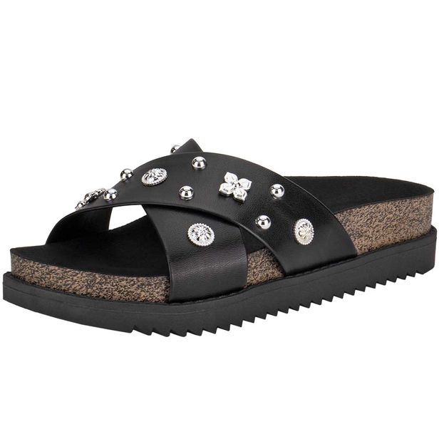 Tamanco Feminino Flat Moleca 5500112 PRETO 34