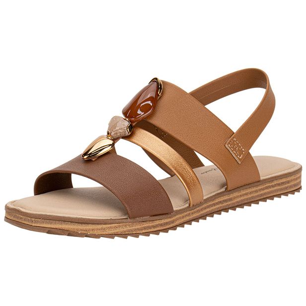 Sandália Feminina Flat Modare 7141144 CARAMELO 34