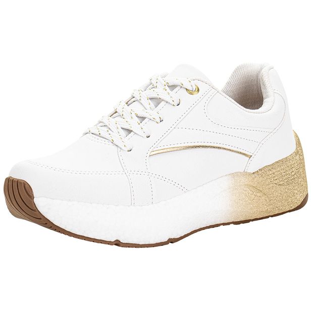 Tênis Feminino Casual Modare 4327204 BRANCO/DOURADO 34