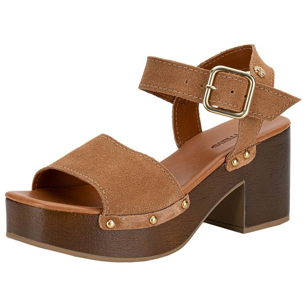 Sandália Feminina Meia Pata Bottero 370502 CAMEL 35