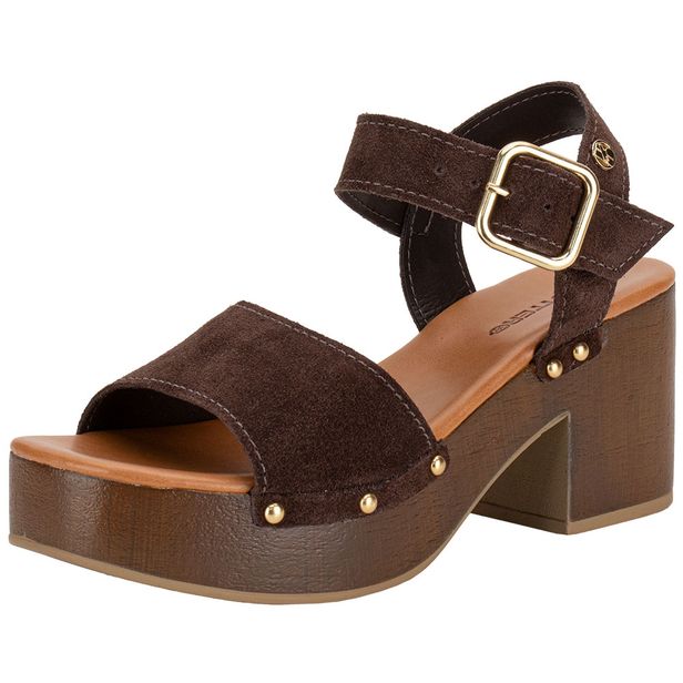 Sandália Feminina Meia Pata Bottero 370502 CAFÉ 34